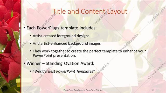 Title and Content presentation slide layout
