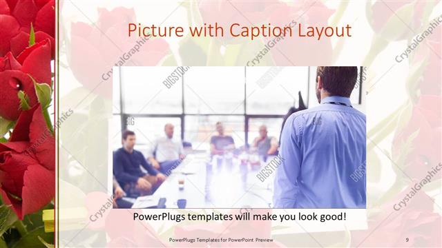 Picture with Caption presentation slide layout