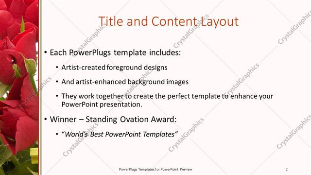 Title and Content presentation slide layout