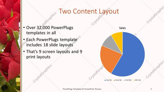 Two Content presentation slide layout