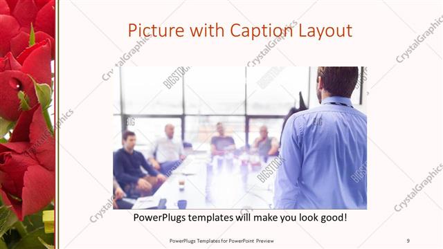 Picture with Caption presentation slide layout