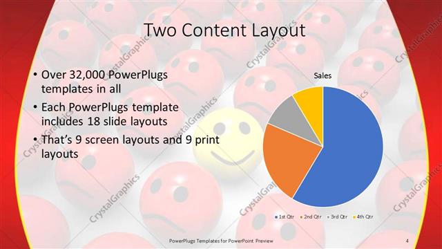 Two Content presentation slide layout