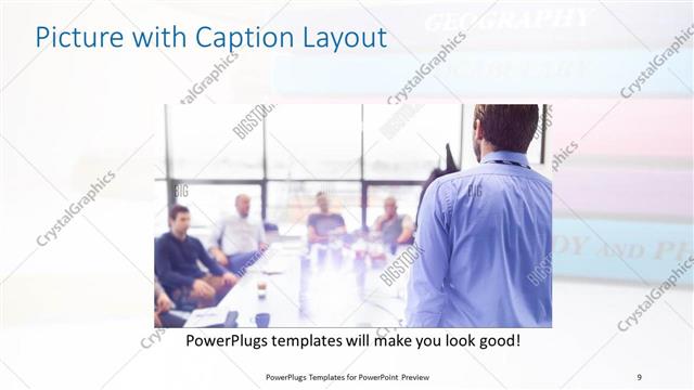 Picture with Caption presentation slide layout