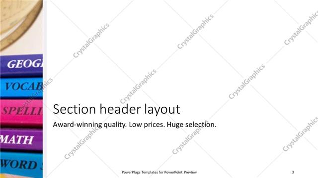 Section Header presentation slide layout