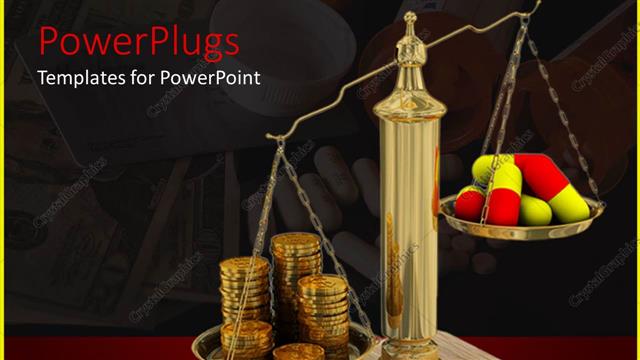  Presentation with cost - A collection of tablets and coins with money in the background