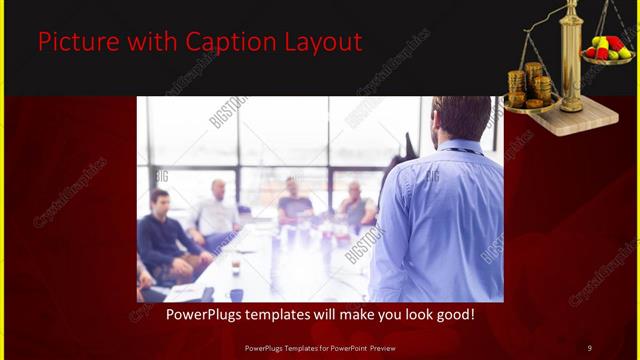 Picture with Caption presentation slide layout