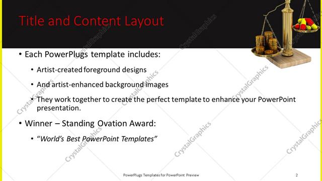 Title and Content presentation slide layout