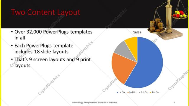 Two Content presentation slide layout