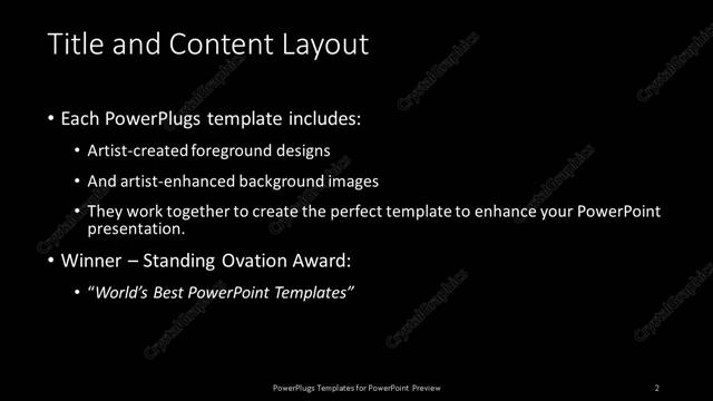 Title and Content presentation slide layout