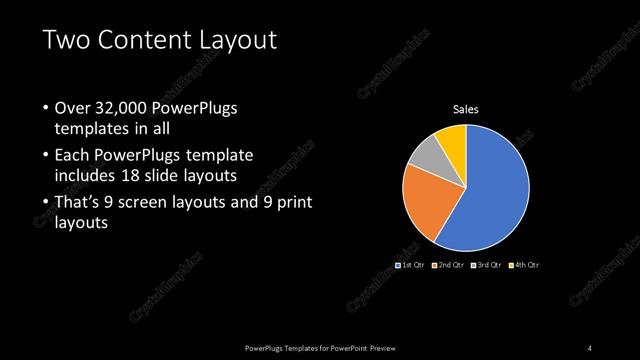 Two Content presentation slide layout