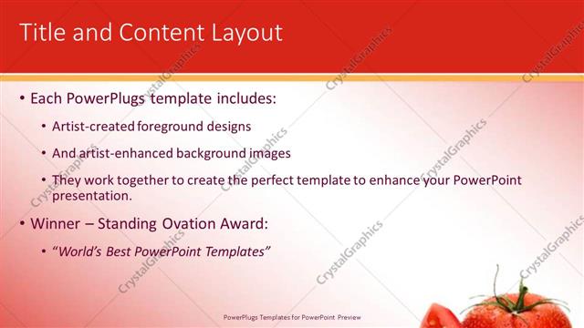 Title and Content presentation slide layout