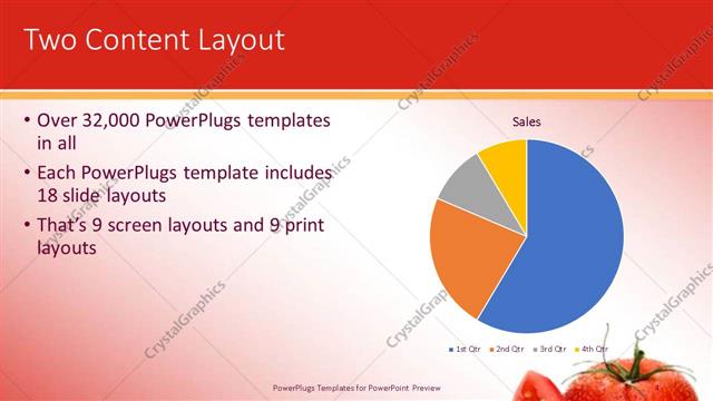 Two Content presentation slide layout