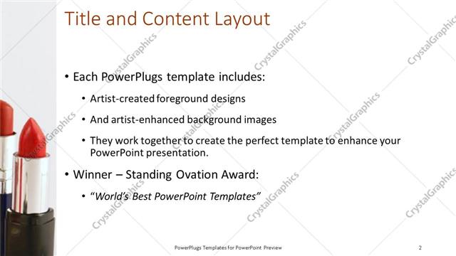Title and Content presentation slide layout