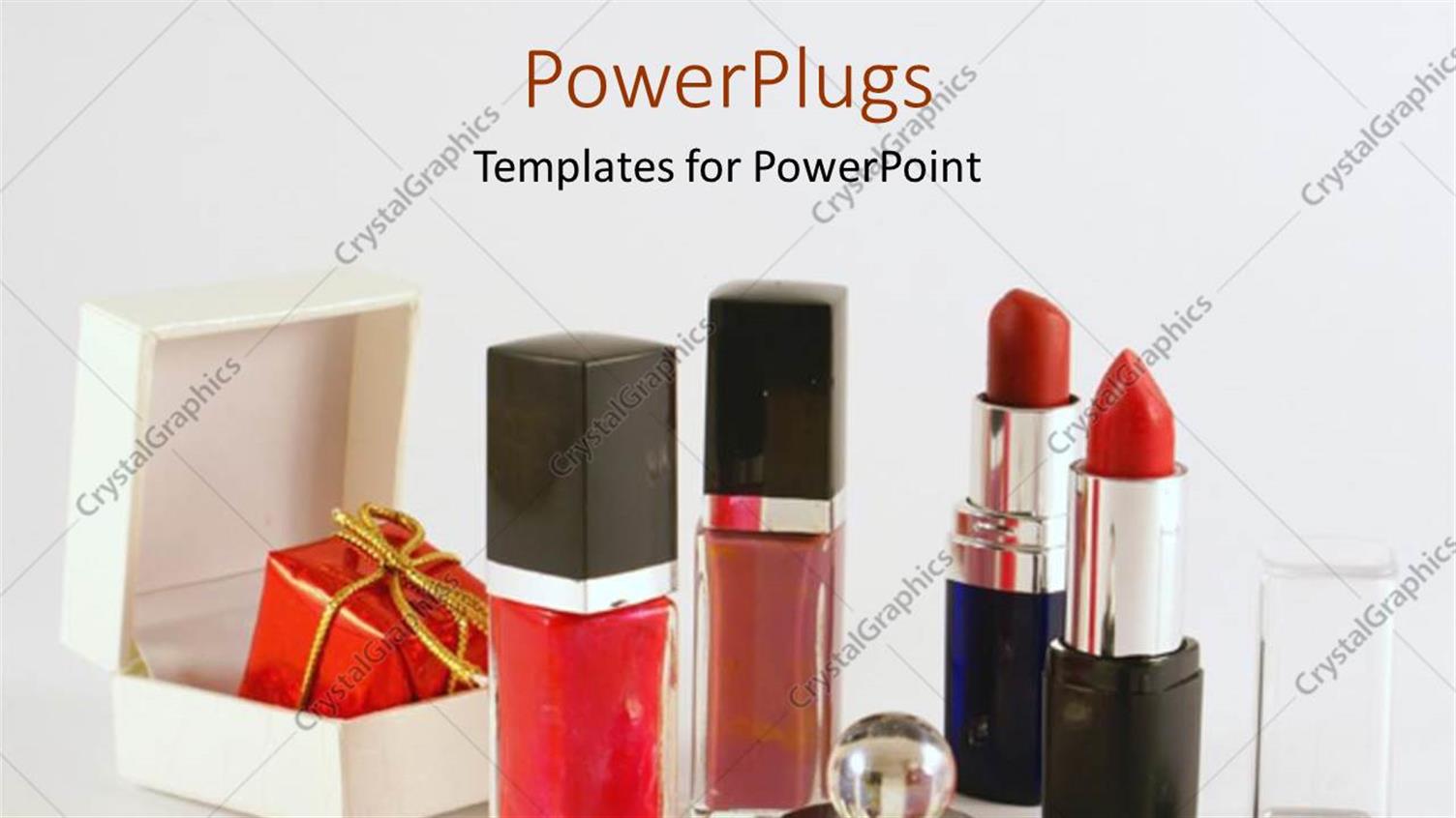 Featuring a Collection of the Variety of Makeup Together with Place for Text
