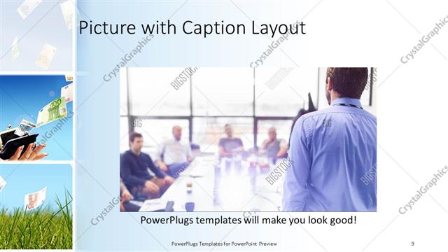 Picture with Caption presentation slide layout