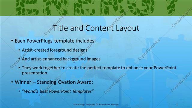 Title and Content presentation slide layout