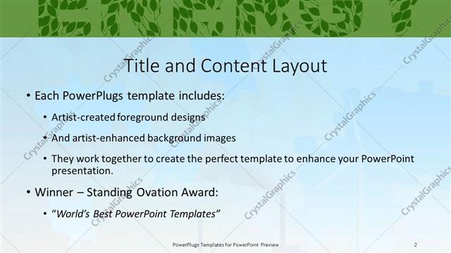 Title and Content presentation slide layout