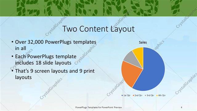 Two Content presentation slide layout