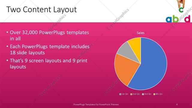 Two Content presentation slide layout
