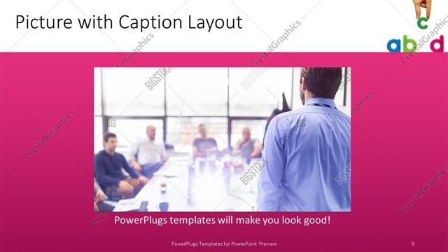 Picture with Caption presentation slide layout