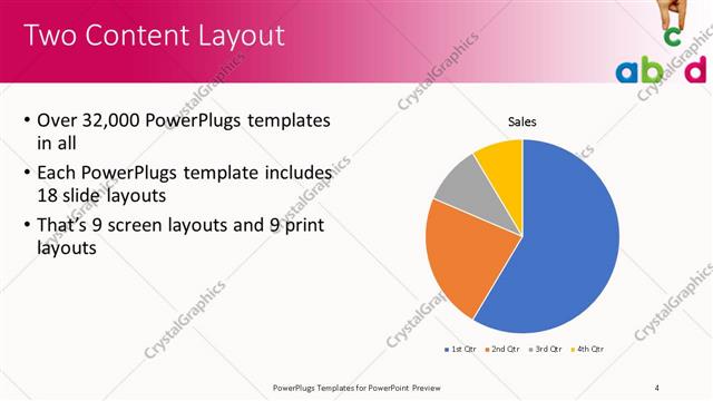 Two Content presentation slide layout