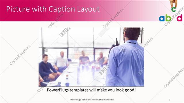 Picture with Caption presentation slide layout