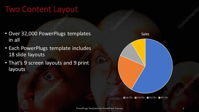 Two Content presentation slide layout
