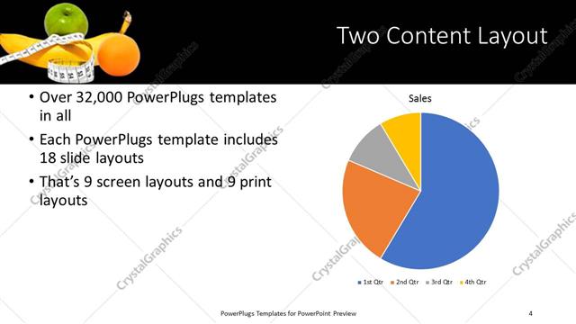 Two Content presentation slide layout