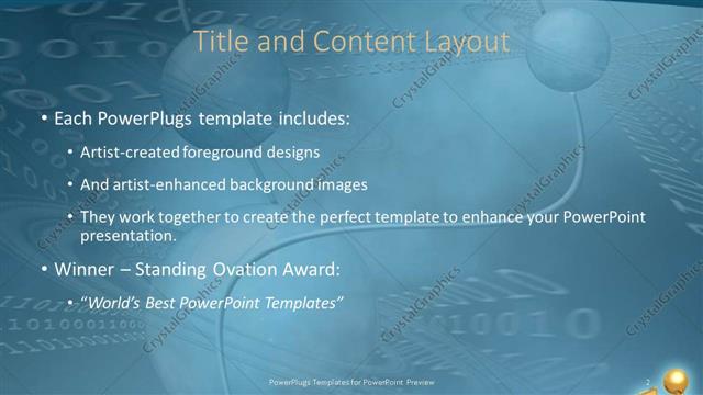 Title and Content presentation slide layout
