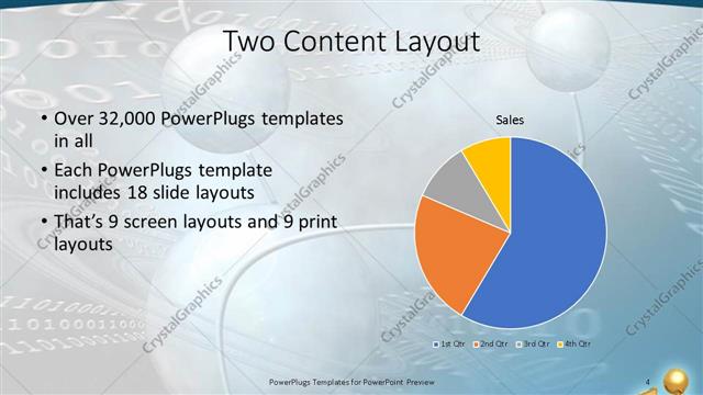 Two Content presentation slide layout