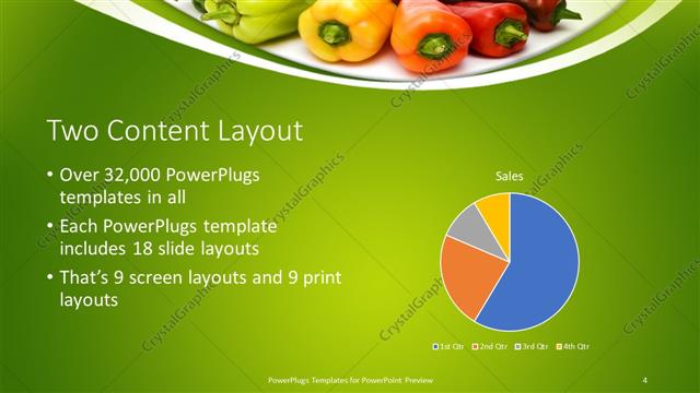 Two Content presentation slide layout