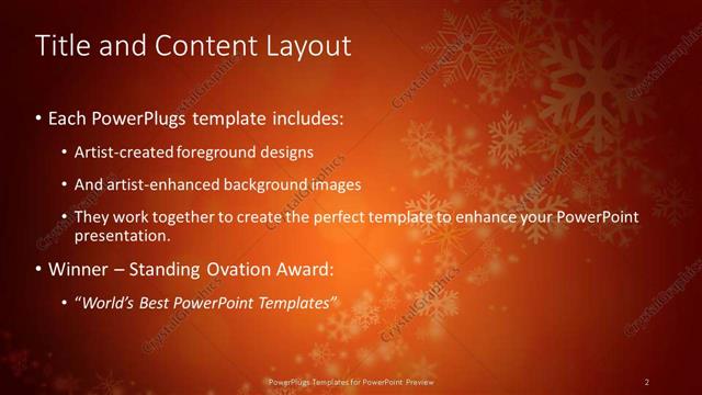 Title and Content presentation slide layout