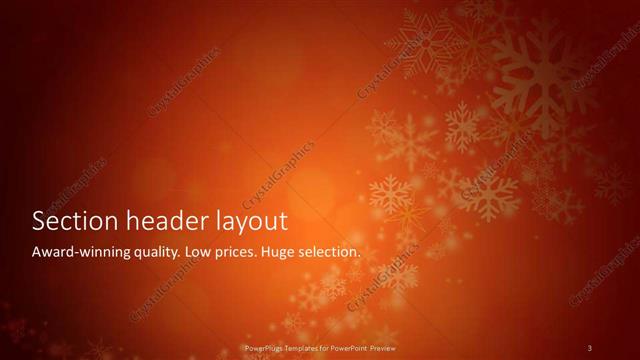 Section Header presentation slide layout
