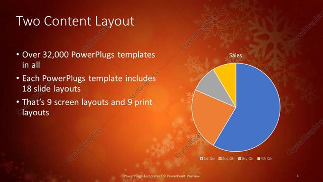 Two Content presentation slide layout