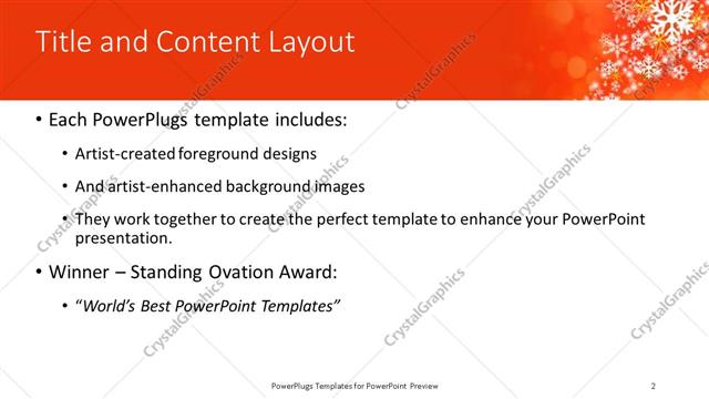 Title and Content presentation slide layout