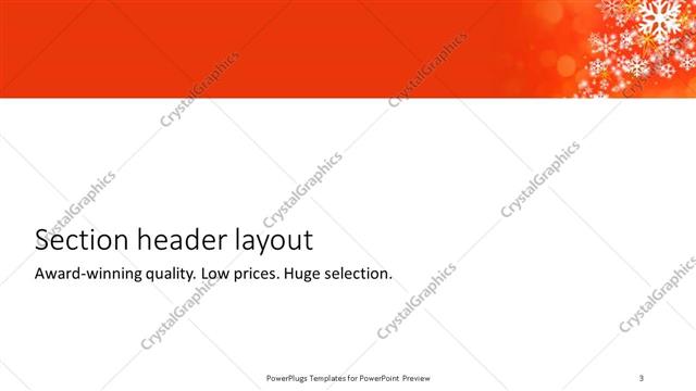 Section Header presentation slide layout