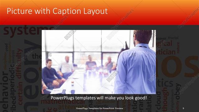 Picture with Caption presentation slide layout