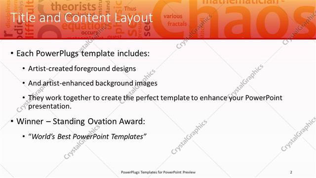 Title and Content presentation slide layout