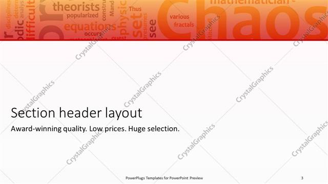 Section Header presentation slide layout