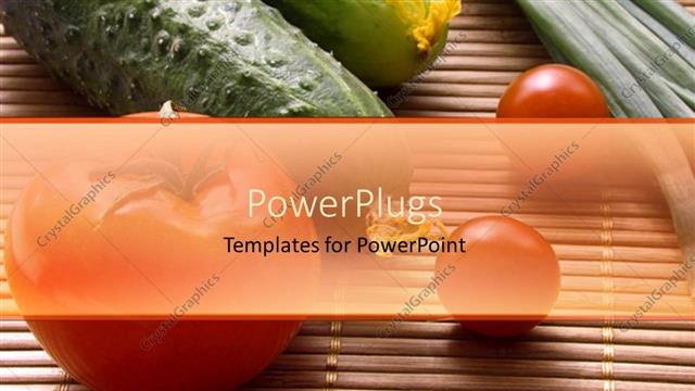  Presentation with food - A collection of vegetables with place for text