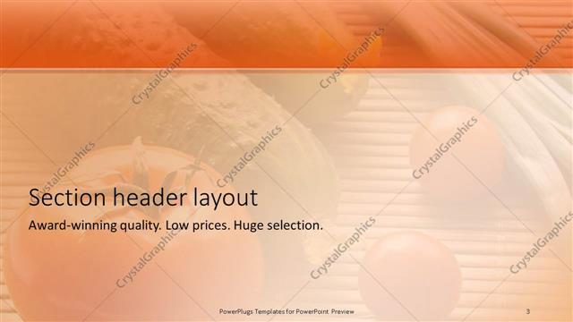 Section Header presentation slide layout