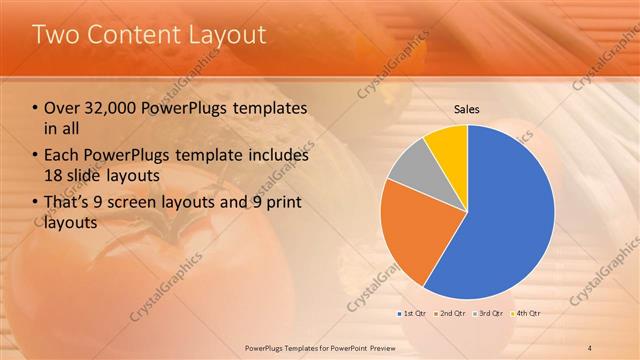 Two Content presentation slide layout