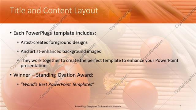 Title and Content presentation slide layout
