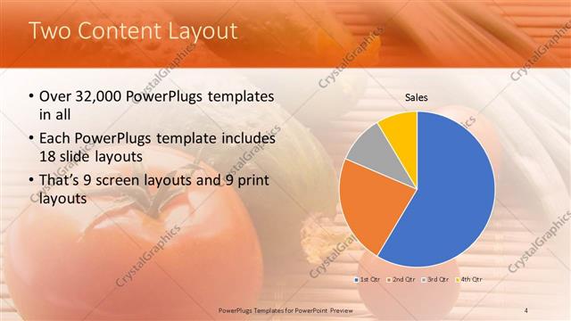 Two Content presentation slide layout