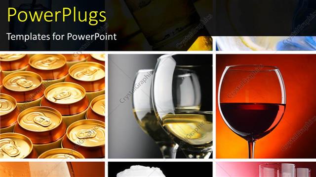  Presentation with alcohol - A collection of wine glasses with various backgrounds