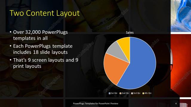 Two Content presentation slide layout