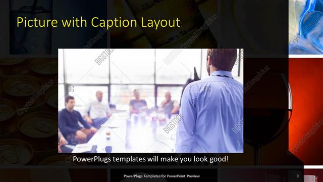 Picture with Caption presentation slide layout