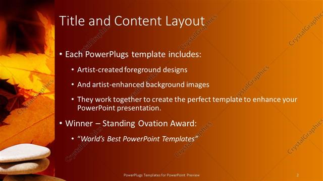 Title and Content presentation slide layout