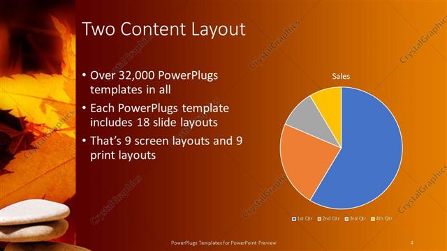 Two Content presentation slide layout