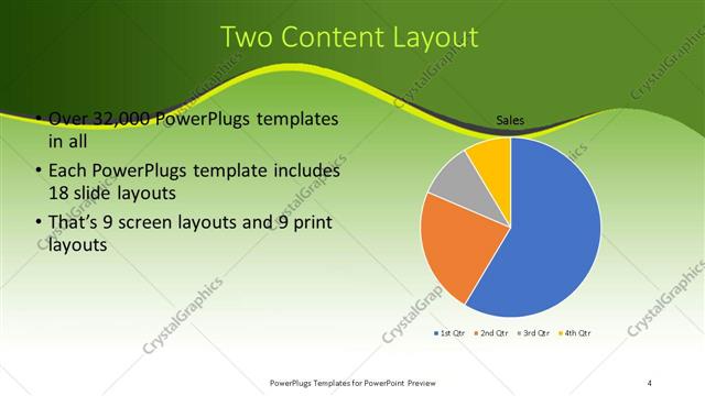 Two Content presentation slide layout